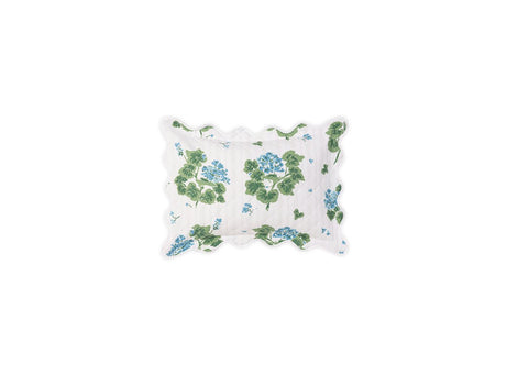 Matouk Tillet Geranium Quilted Boudoir Sham Blue at Fig Linens and Home