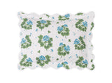 Matouk Tillet Geranium Quilted Sham Blue at Fig Linens and Home