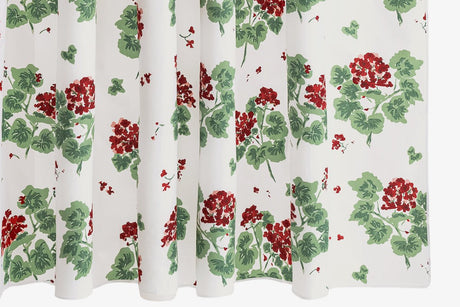 Scarlet Red Geranium Shower Curtains by Matouk x Tillet at Fig Linens and Home