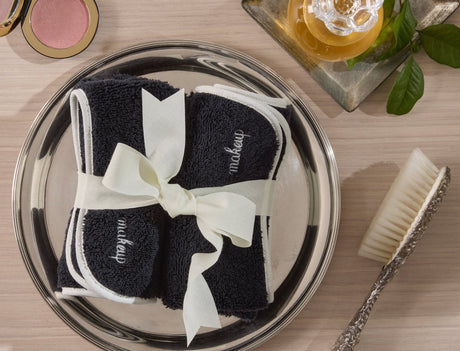 Giza Makeup Towels by Matouk | Guest Bath or Luxury Bath at Fig Linens and Home 3 - Set of 2