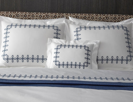 Gordian Knot Percale Bedding by Matouk at Fig Linens and Home - Pillow Shams View