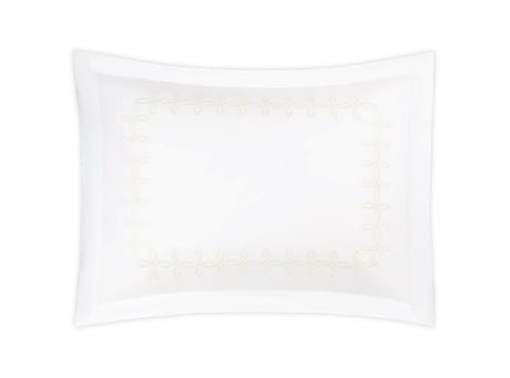Pillow Sham - Gordian Knot Cream Percale Bedding by Matouk at Fig Linens and Home