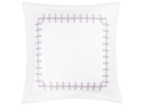 Euro Sham - Gordian Knot Lilac Percale Bedding by Matouk at Fig Linens and Home