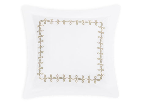 Euro Sham - Gordian Knot Truffle Percale Bedding by Matouk at Fig Linens and Home