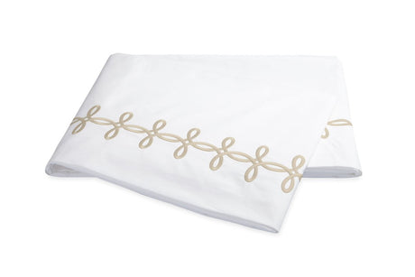 Flat Sheet - Gordian Knot Truffle Percale Bedding by Matouk at Fig Linens and Home