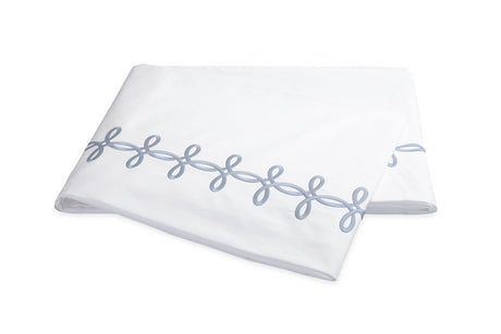 Flat Sheet - Gordian Knot Wedgwood Percale Bedding by Matouk at Fig Linens and Home