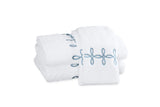 Gordian Knot Towels in Hazy Blue | Matouk Bath at Fig Linens and Home
