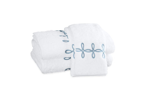 Gordian Knot Towels in Hazy Blue | Matouk Bath at Fig Linens and Home