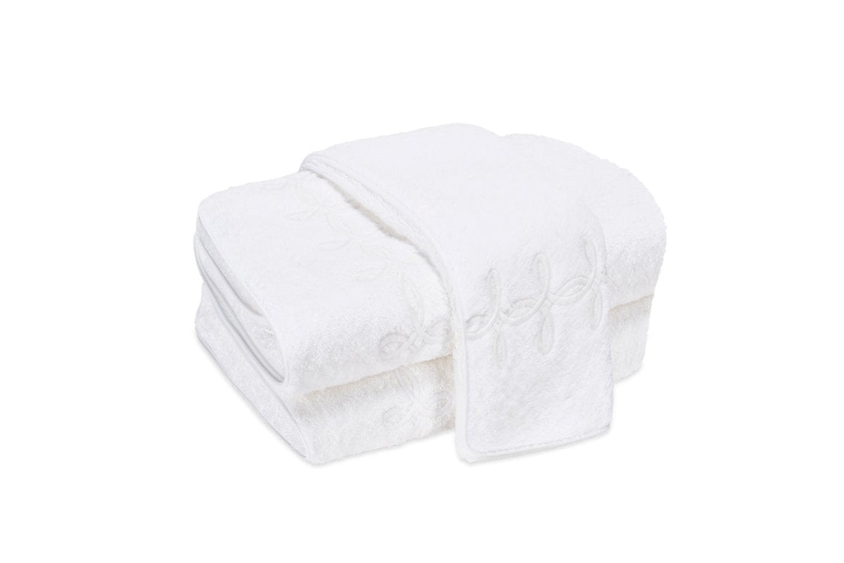 Gordian Knot Towels in White | Matouk Bath at Fig Linens and Home