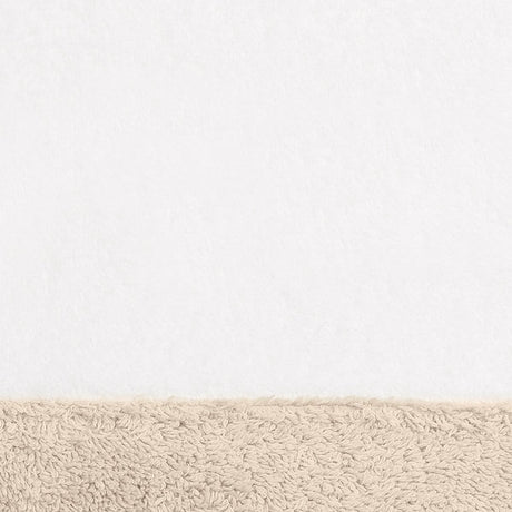 Helios White and Sand Beach Towel Swatch - Matouk Pool Towels at Fig Linens and Home 