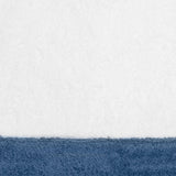 Helios White and Sea Beach Towel Swatch - Matouk Pool Towels at Fig Linens and Home