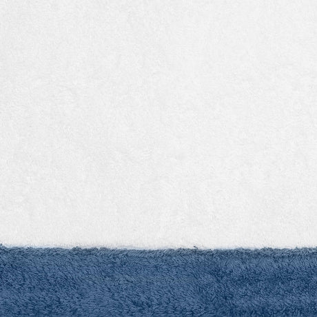 Helios White and Sea Beach Towel Swatch - Matouk Pool Towels at Fig Linens and Home
