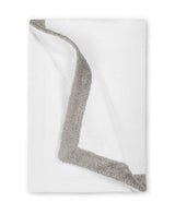 Helios White and Pearl Beach Towel - Matouk Pool Towels at Fig Linens and Home 2