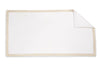 Helios White and Sand Beach Towel - Matouk Pool Towels at Fig Linens and Home 1