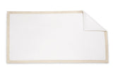 Helios White and Sand Beach Towel - Matouk Pool Towels at Fig Linens and Home 1