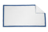 Helios White and Sea Beach Towel - Matouk Pool Towels at Fig Linens and Home 1