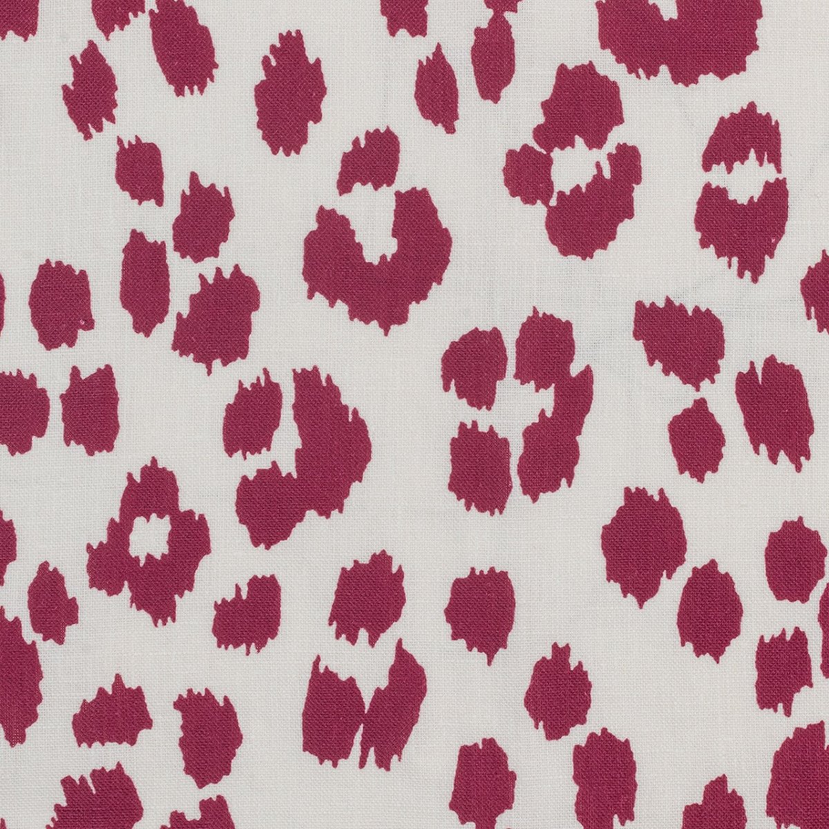 Iconic Leopard Crimson Guest Towels by Matouk Schumacher at Fig Linens and Home - Fabric Swatch of Towels