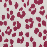 Iconic Leopard Crimson Guest Towels by Matouk Schumacher at Fig Linens and Home - Fabric Swatch of Towels