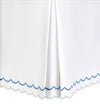 India Pique Matelasse Bedskirts | Matouk Paneled Bed Skirts in Azure Blue