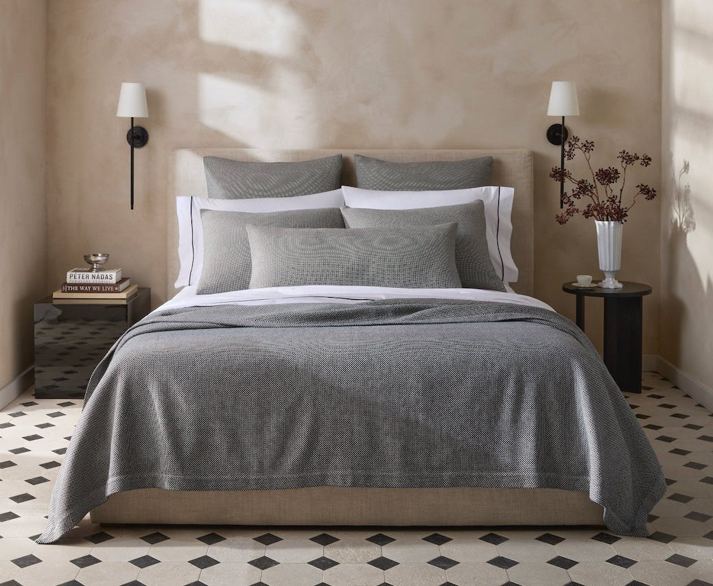 Matouk Jackson Pacific Coverlets at Fig Linens and Home - Lifestyle 1