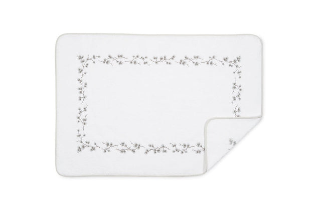 Matouk Jasmine Giza Bath Tub Mat in Cloud Embroidery at Fig Linens and Home