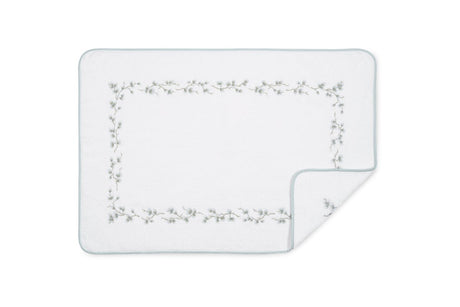 Matouk Jasmine Giza Bath Tub Mat in Pool Embroidery at Fig Linens and Home