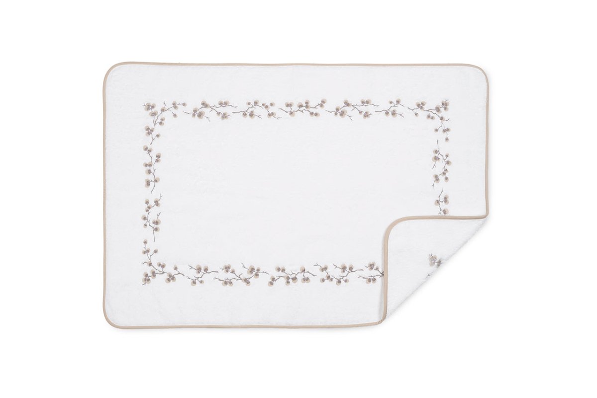 Matouk Jasmine Giza Bath Tub Mat in Thistle Embroidery at Fig Linens and Home