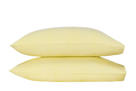 Matouk Jasper Pillowcases lemon at Fig Linens and Home
