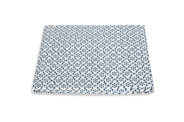 Matouk Schumacher Laksha Indigo Fitted Cotton Sheets at Fig Linens and Home