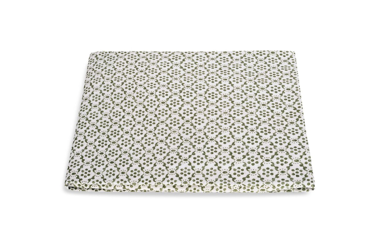 Matouk Schumacher Laksha Moss Fitted Cotton Sheets at Fig Linens and Home