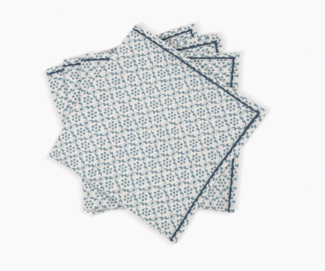 Lapis Blue Laksha Napkins Set of 4 by Matouk Schumacher at Fig Linens and Home