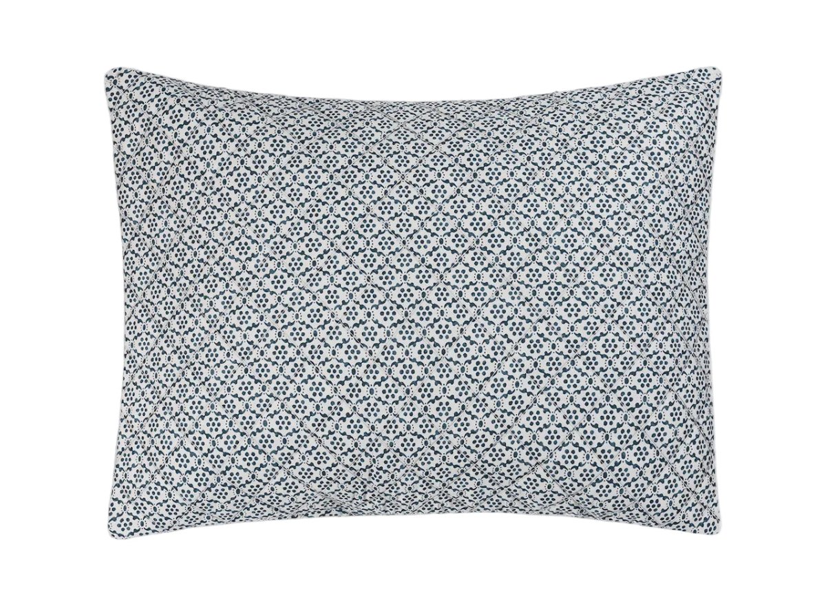 Laksha Indigo Quilted Pillow Shams by Matouk Schumacher at Fig Linens and Home