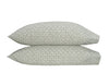Pillowcases - Matouk Schumacher Laksha Moss Green Cases Pair at Fig Linens and Home