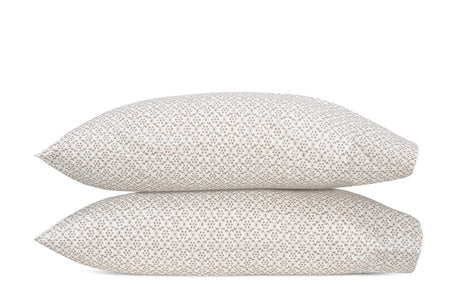 Pillowcases - Matouk Schumacher Laksha Oak Cases Pair at Fig Linens and Home