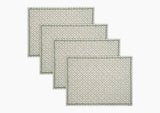 Laksha Clover Green Placemats Set of 4 by Matouk Schumacher at Fig Linens and Home