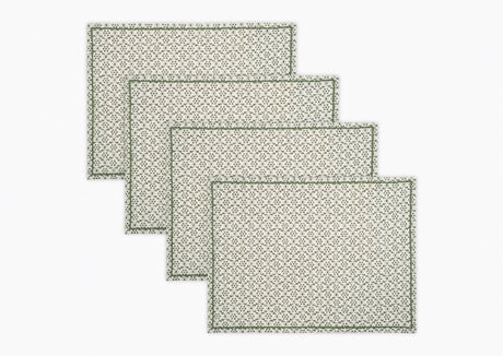 Laksha Clover Green Placemats Set of 4 by Matouk Schumacher at Fig Linens and Home