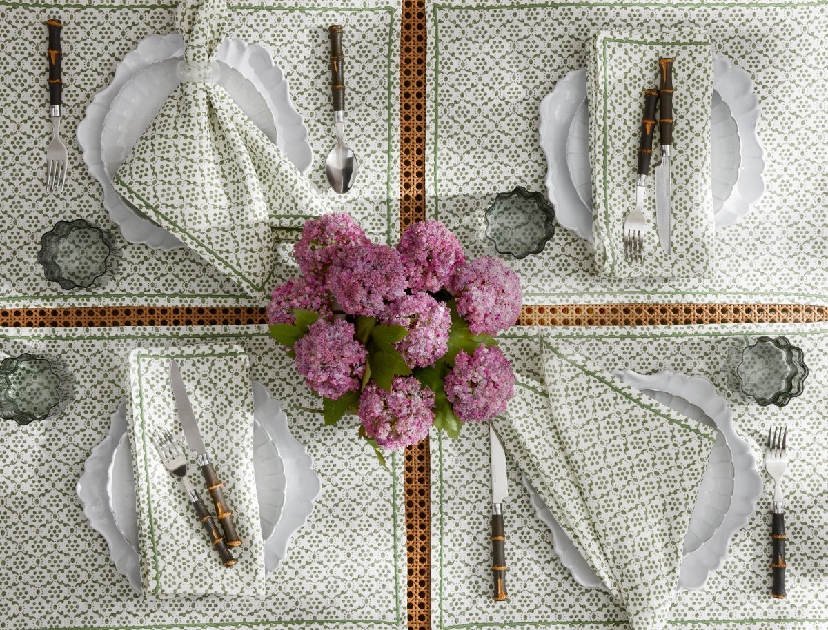 Laksha Placemats Set of 4 by Matouk at Fig Linens and Home - Lifestyle View 2