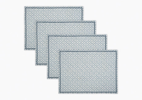 Laksha Lapis Blue Placemats Set of 4 by Matouk Schumacher at Fig Linens and Home