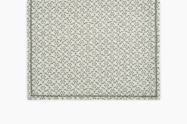 Clover Green Runner - Laksha Table Runner by Matouk Schumacher at Fig Linens and Home
