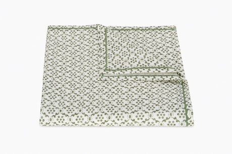 Laksha Tablecloth by Matouk Schumacher in Clover Green at Fig Linens and Home