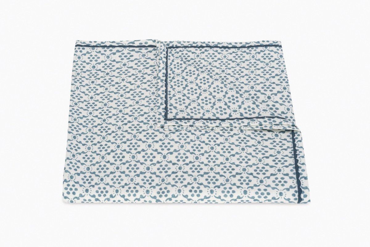 Laksha Tablecloth by Matouk Schumacher in Lapis Blue at Fig Linens and Home
