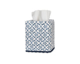 Laksha Indigo Tissue Box Cover | Matouk Schumacher at Fig Linens and Home
