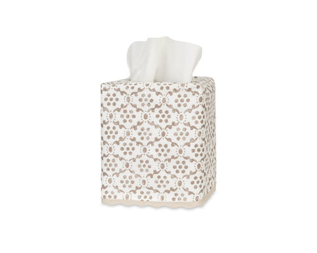 Laksha Oak Tissue Box Cover | Matouk Schumacher at Fig Linens and Home