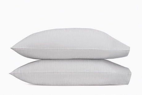 Lana Melange Silver Pillowcase - Pair | Matouk at Fig Linens and Home