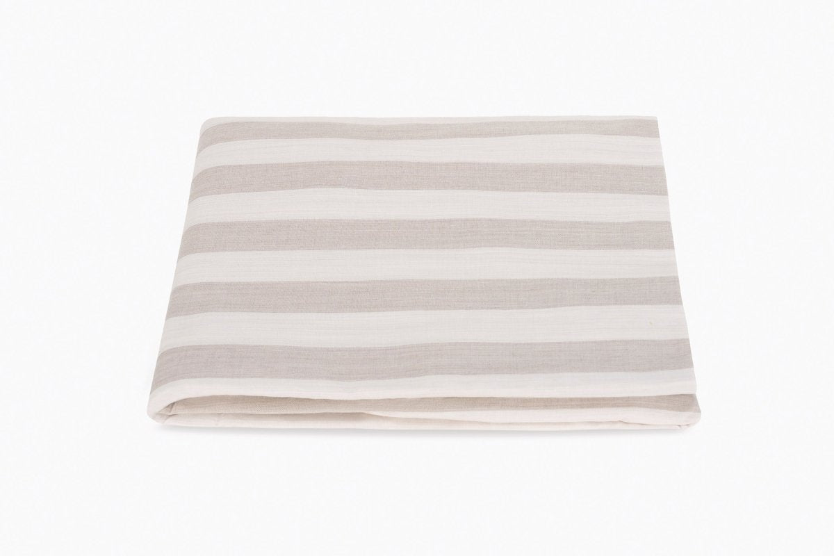 Lana Stripe Café au Lait Fitted Sheet | Matouk at Fig Linens and Home