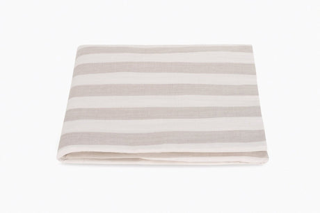 Lana Stripe Café au Lait Fitted Sheet | Matouk at Fig Linens and Home
