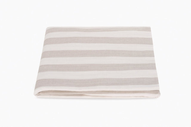 Lana Stripe Café au Lait Fitted Sheet | Matouk at Fig Linens and Home