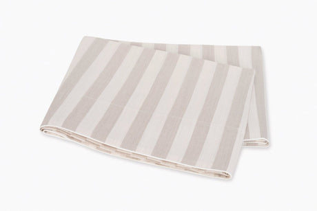 Lana Stripe Café au Lait Flat Sheet | Matouk at Fig Linens and Home