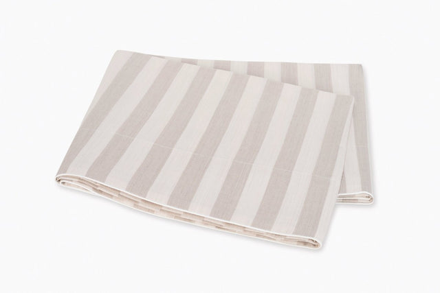 Lana Stripe Café au Lait Flat Sheet | Matouk at Fig Linens and Home