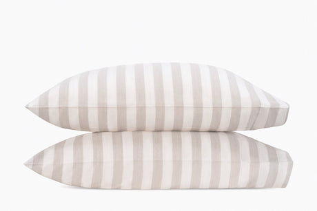 Lana Stripe Café au Lait Pillowcase - Pair | Matouk at Fig Linens and Home
